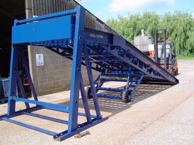 bespoke design of mobile container loading ramp