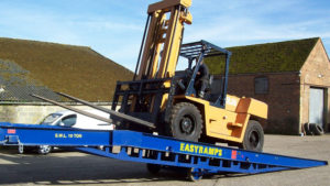 track on the heavy-duty loading ramp uk